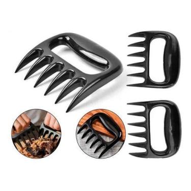 Imagem de 2 Garras De Urso Churrasco Carne Desfiar Cortar Leve Western Cor Preto
