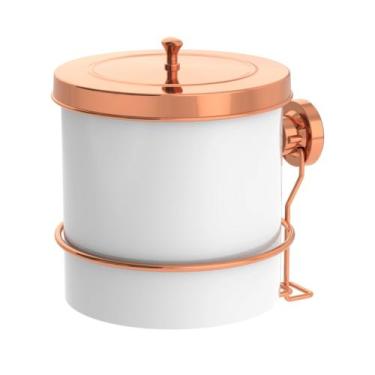 Imagem de Lixeira Redonda 5 Litros Com Suporte Ventosa - Future Industria Metalu