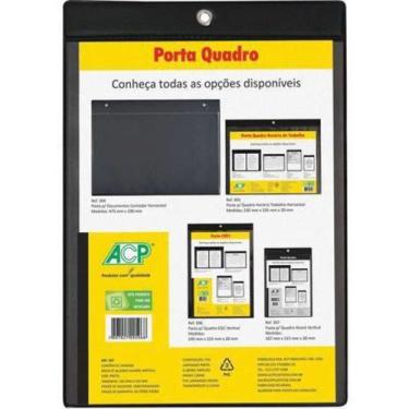 Imagem de Porta alvará ACP vertical preto 16,5x21,5cm un