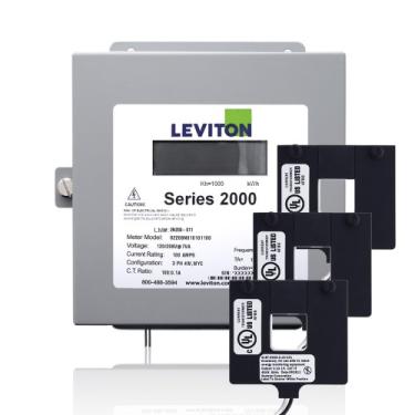 Imagem de Leviton 2K208-4D Series 2000 208V 3P4W 400A Kit de demanda interno com 3 CTs de núcleo dividido
