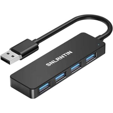 Imagem de Hub USB 3.0 de 4 portas, divisor USB multiportas, hub expansor USB 4 em 1 Snlrntin para laptop, pen drive, disco rígido móvel, console, impressora, câmera, Mac