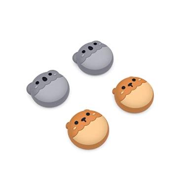 Imagem de PlayVital Cute Thumb Grip Caps for ps5/ps5 Edge Controller, Joystick Caps for Switch 2 Pro/Switch Pro, Thumbstick Cover for Xbox Series X/S, Elite Series 2, Xbox One - Brown Bear & Koala