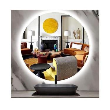 Imagem de Espelho redondo iluminado com led frio 50cm TOUCH - Woodglass
