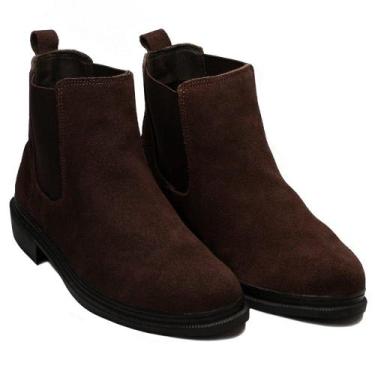 Imagem de Bota Botina Masculina  Country Couro Butina Marrom - VWABOOTS, 42
