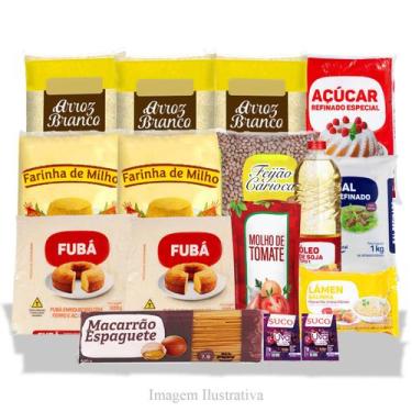 Imagem de Cesta Básica Completa - Alimentos Cruciais - 16 Itens - São Rubens