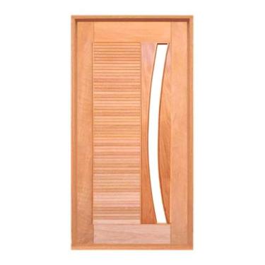 Imagem de Porta de Madeira Tóquio Arco p/Vidro Maciça Cedro Arana Casmavi, 92cm 