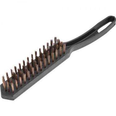 Imagem de Escova manual com cerdas de aço 4 fileiras com cabo de plástico - VOND