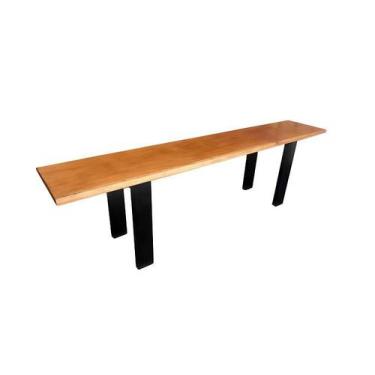 Imagem de Banco Ferro 3 Lugares Madeira Maciça 1,50m - Decora MG