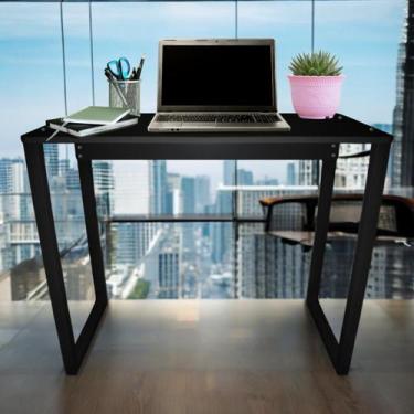 Imagem de Mesa Escrivaninha Para Quarto Estudo Escritorio - Beto Móveis, Preto