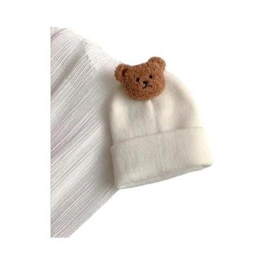 Imagem de Chapéu de Malha de Urso para Bebê - Quentinho para Outono e Inverno, 0