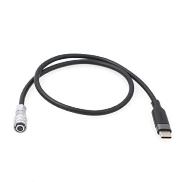 Imagem de Eonvic Cabo de alimentação de gatilho BMPCC 4K Weipu SF610 2 pinos fêmea para USB tipo-C cabo de alimentação da bateria para câmera BMPCC 4K 6K Blackmagic Pocket Cinema (Weipu 2 pinos para cabo reto