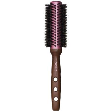 Imagem de Escova De Cabelo Belliz Madeira Profissional Térmica Média 466
