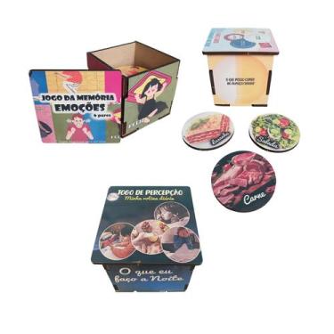 Imagem de Coleção Mini Jogos para Autistas - Combo Emoções com 3 jogos - Reidope