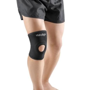 Imagem de Joelheira neoprene reforço patelar curta preta hidrolight, P