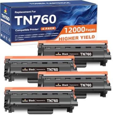 Imagem de TOKYOINK Substituição Compatível do Cartucho de Toner Tn760 para Brother Tn760 Tn-760 Tn730 Tn-730 para Mfc-L2690Dw Mfc-L2710Dw Mfc-L2750Dw Hl-L2370Dw Hl-L2395Dw Dcp-L2550Dw Hl-L2350Dw Cartuchos de To