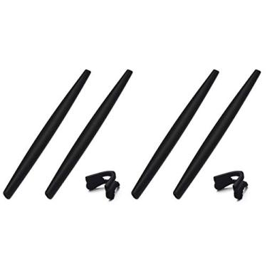Imagem de SAUCER Kit de borracha de substituição para protetores de nariz e mangas de têmpora para aquecedor de armação Oakley M | Híbrido | Strike | Óculos de sol Sweep - Preto