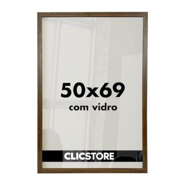 Imagem de Moldura para Quebra Cabeça Grow Puzzle 1000 peças 50x69 cm com Vidro Decoração Interiores Parede Sala Escritório Office (Tabaco)