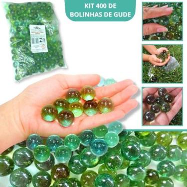Imagem de Bolinha De Gude Kit 400 Unid Bolinhas De Vidro Lisa Burca - Europio