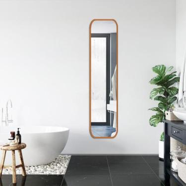 Imagem de Espelho Decorativo Grande de Parede Modelo Retangular 38x160 para Banh