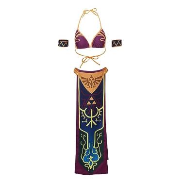 Imagem de VEECOOCOS Conjunto de lingerie sexy feminina fantasia de princesa Zelda para cosplay - 3GG
