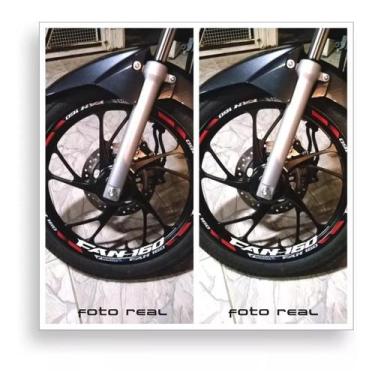Imagem de Kit Adesivos De Roda Honda Cg 160cc Fan  Vermelho - Resitank