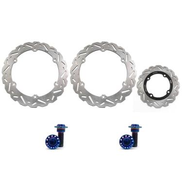 Imagem de Discos de freio dianteiros traseiros rotores com parafusos de montagem para Honda CB650F CBR650F ABS 2014-2018, peças de acessórios de reposição de motocicleta