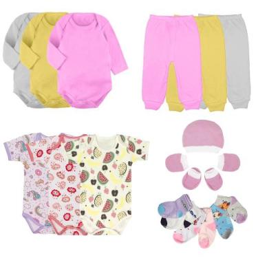 Imagem de Kit Roupinha de Bebê 18 Peças Body Mijão Touca Luva Meias - Koala Baby