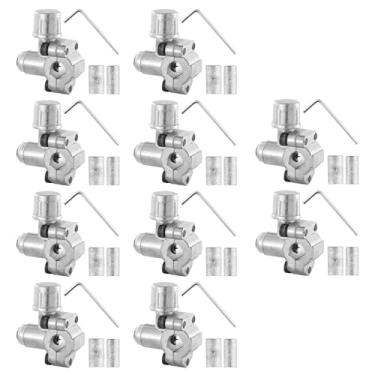 Imagem de Válvulas de perfuração de bala de 10 peças, kit de válvula de perfuração BPV-31, válvula de retrofit de refrigerante A/C para sistema de refrigeração HVAC R12 R22 R502 1/4, 5/16, diâmetro externo de 3