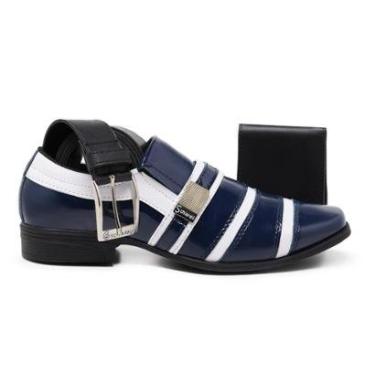 Imagem de Kit Sapato Social Cinto E Carteira Luxo 853 Envernizado Leve Casual-Masculino