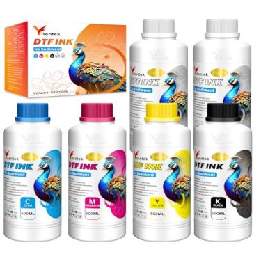 Imagem de Yitentek Tinta DTF 3000ML - Tinta de transferência DTF sem sedimentos para filme PET, refil para impressoras Epson DTF L1800 XP-15000 ET-8550 R2400 L805 R1390 i1600 i3200 4720 DX5 DX7 51100 13 (5) 00