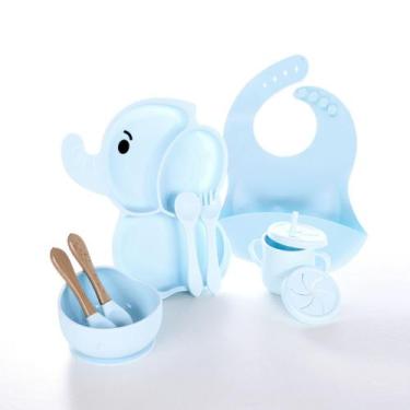 Imagem de Kit 10 Peças Introdução Alimentar Infantil Conjunto Papinha Pratinho S