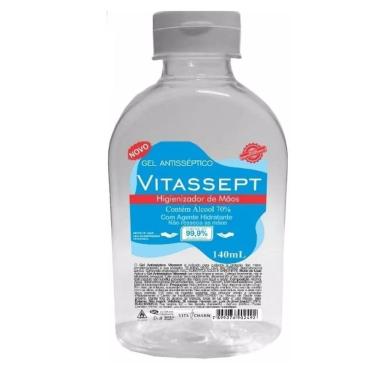 Imagem de Álcool Gel Antisséptico para mãos 70% 140ml Vitassept
