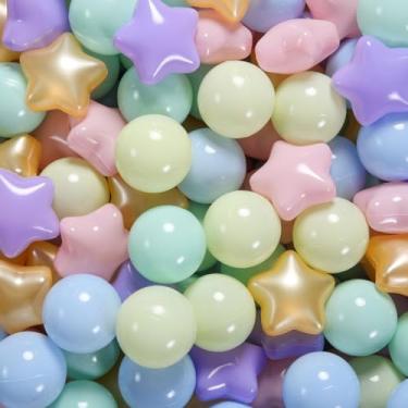 Imagem de STARBOLO Bolas De Piscina De Estrelas Para Crianças - 200 Peças De Bolas De Oceano De Macaron Sem Ftalatos, Sem Bpa, Não Tóxicas, À Prova De Esmagamento, Bolas De Brincar, Barraca De Brincar, Piscin
