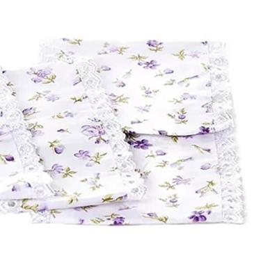 Imagem de Jogo De Capas De Tecido Lilás Quarto Bebê Kit 3 Peças - Potinho de mel