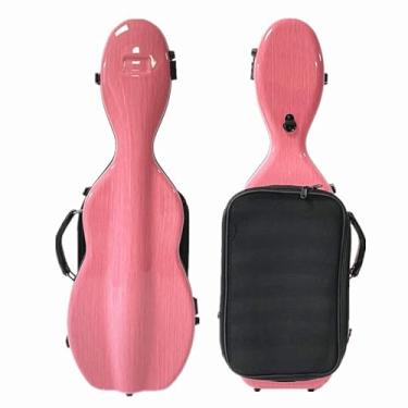 Imagem de LANDTOM Mochila De Fibra Carbono 4/4 Tamanho Normal E 3/4 Para Violino Com Alças Duplas, Resistente À Pressão, Ao Desgaste, Transportável Por Via Aérea, Bolsa Partitura Musical (Rosa)