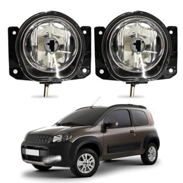 Imagem de Par Farol de Milha para Uno 2010 a 2021 Farolete Auxiliar Neblina