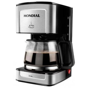 Imagem de Cafeteira Eletrica Faz 20 Xicaras Mondial 550W Preta Inox 127V