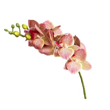 Imagem de Galho de Orquídea Artificial Phalaenopsis Rosa – Realista, para Decoração e Arranjos Florais