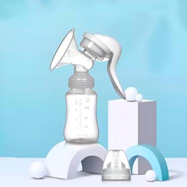 Imagem de Bomba Tira Leite Manual 2 em 1, Mamadeira 150ml, BPA Free, Silicone e PP, Esterilizável