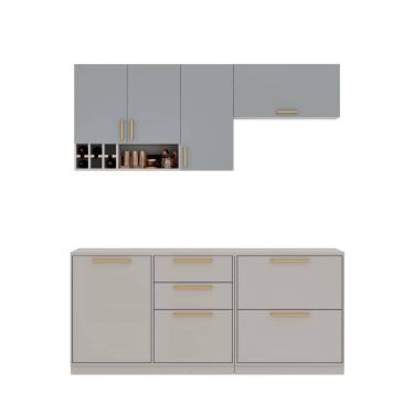 Imagem de Cozinha Completa Itatiaia Essence 200cm Madeira Fendi/gris