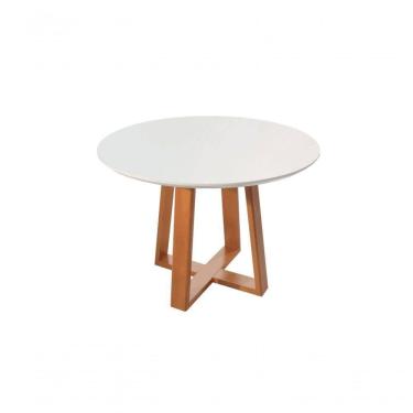 Imagem de Mesa De Jantar Redonda Com Vidro 1,10m - Verona Star Móveis