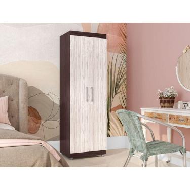 Imagem de Armário Multiuso Sabrina Com 2 Portas E 5 Prateleiras Castanho-avelã