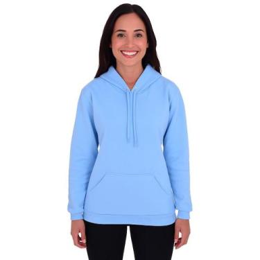 Imagem de Moletom Feminino Confortável Canguru Com Capuz Blusa de Frio - A. L. C