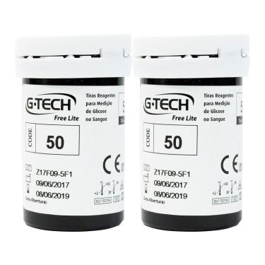 Imagem de Kit Tiras Reagentes medição de amostra no Sangue 100und G-TECH Lite