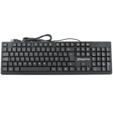 Imagem de Teclado Membrana Keytime Office Typeflow USB2.0 ABNT2 Preto