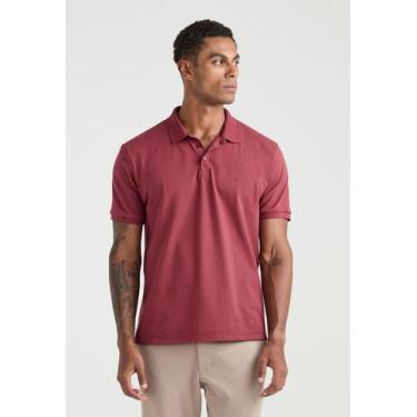 Imagem de Polo Docthos Relaxed fit Manga Curta Tinturada, 059 vinho, G2