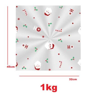 Imagem de Saco Para Panetone 750g/1kg 32x45cm + Laço + Fecho 50 Und - cromus