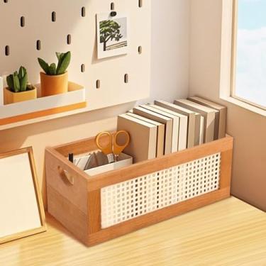 Imagem de Caixa Organizadora de Fios, Esconder Fios, Caixa de Gerenciamento de Cabos, Madeira Maciça Caixa Organizadora de Cabos, Cesta de Armazenamento Vime Feita
