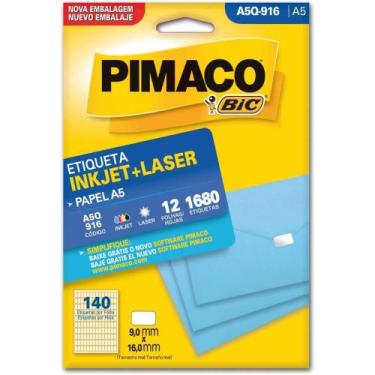 Imagem de Etiqueta A5 A5Q-916 12 Fls 9,0 X 16,0 Mm - Pimaco Ct/1680