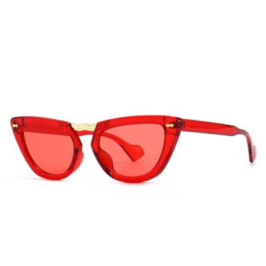 Imagem de Óculos de sol gatinho femininos, armação dupla retrô, moda moderna, proteção UV400 (C3)